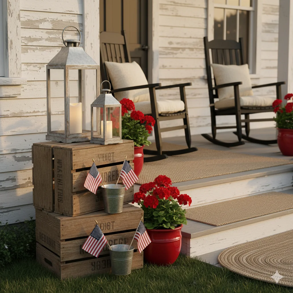 Rustic Flag Crates