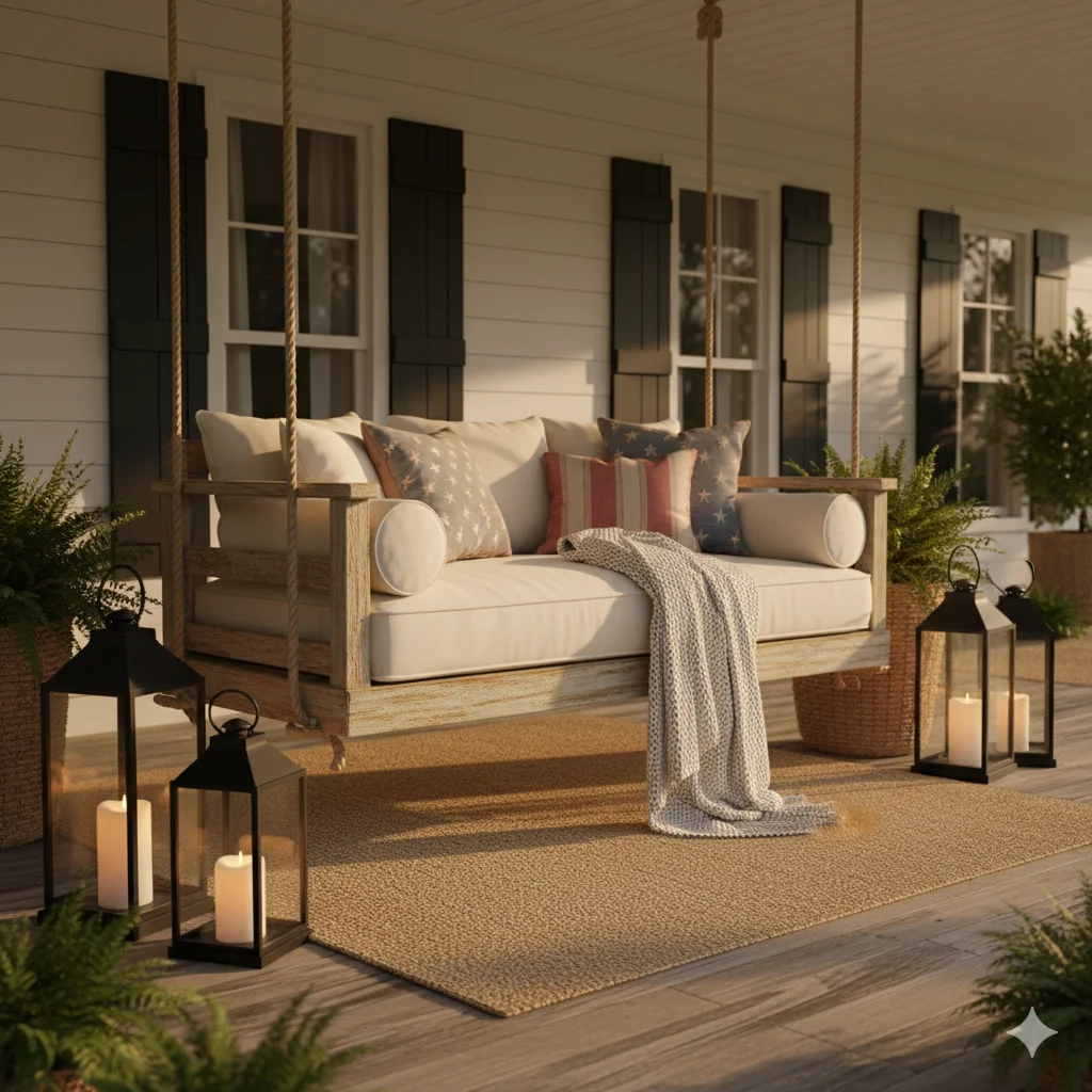 Rustic Porch Swing