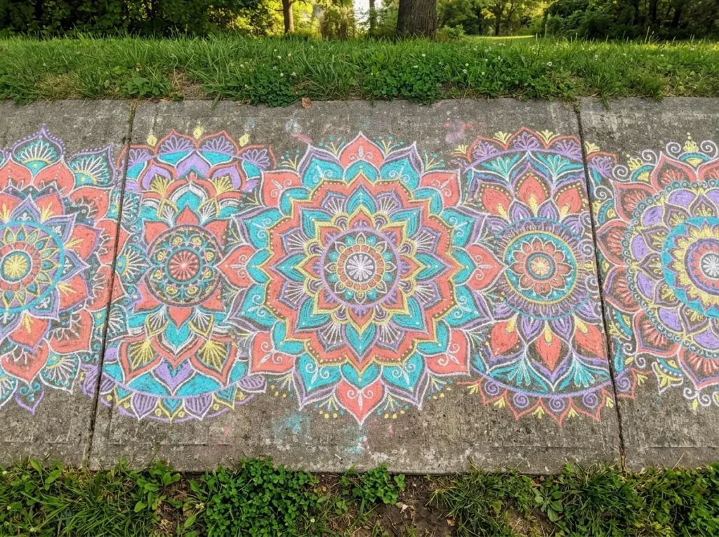Sidewalk Mandalas