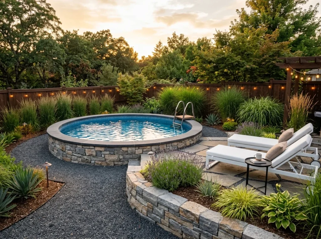 Stone Border Pool