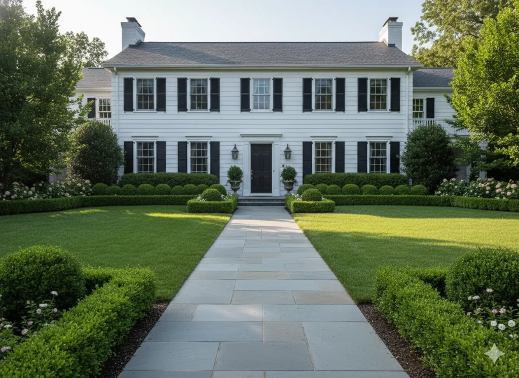 Symmetrical Shrub Layout