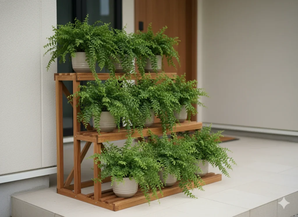 Tiered Plant Shelves