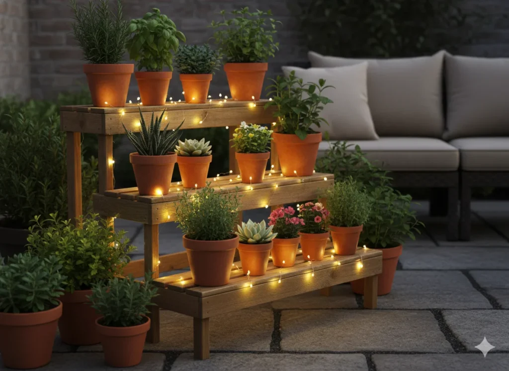 Tiered Planter Lights