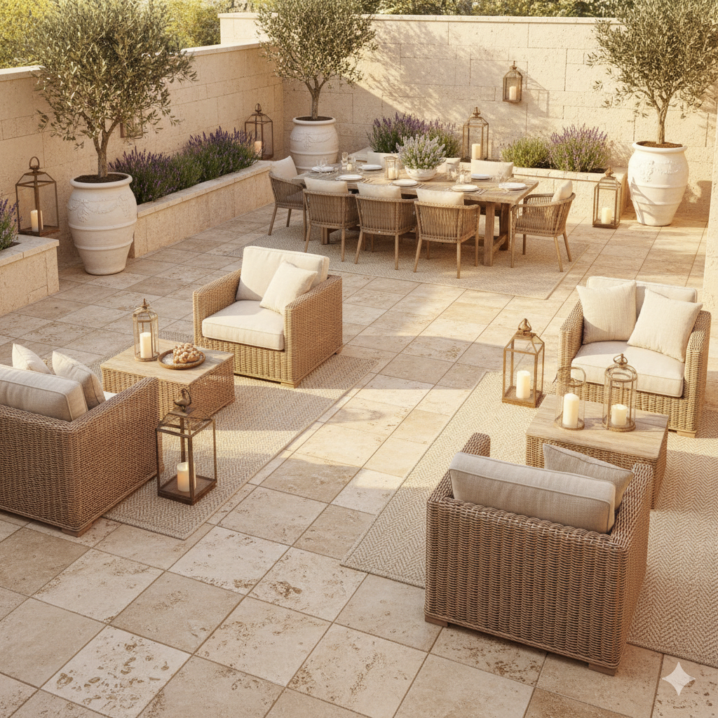 Warm Travertine Finish