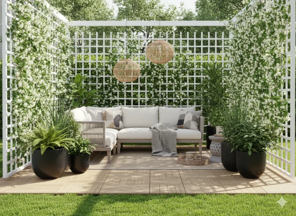 White Garden Grid