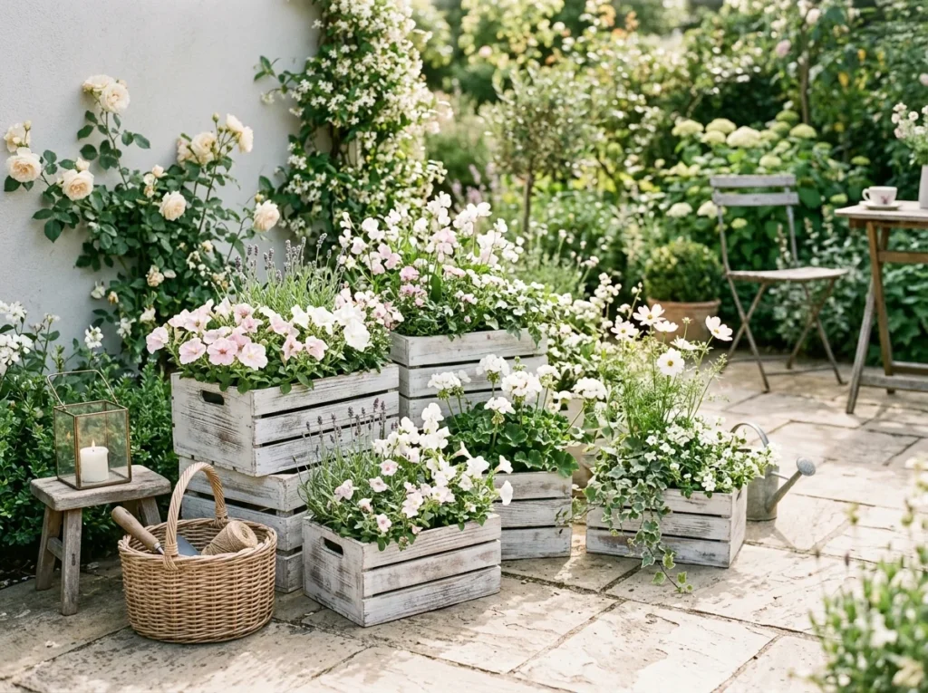 Whitewashed Crates