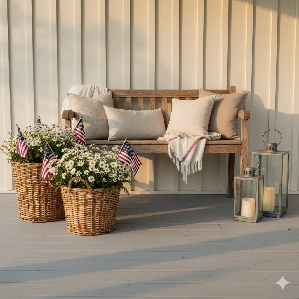 Wicker Basket Flags