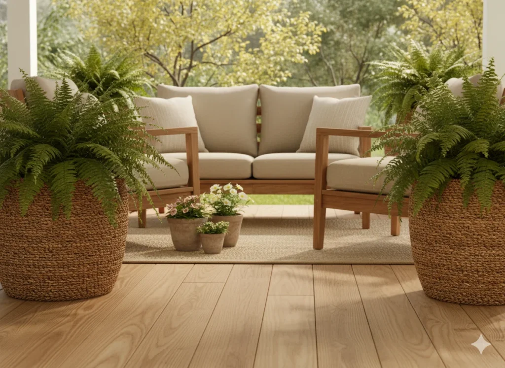 Wicker Basket Planters