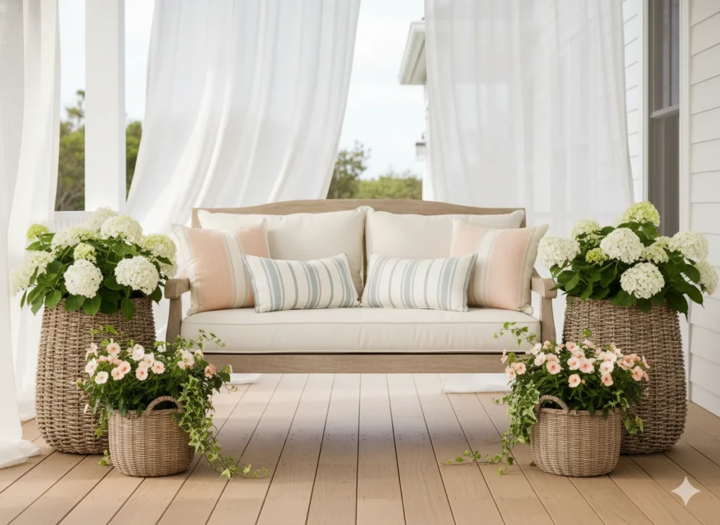Wicker Basket Planters