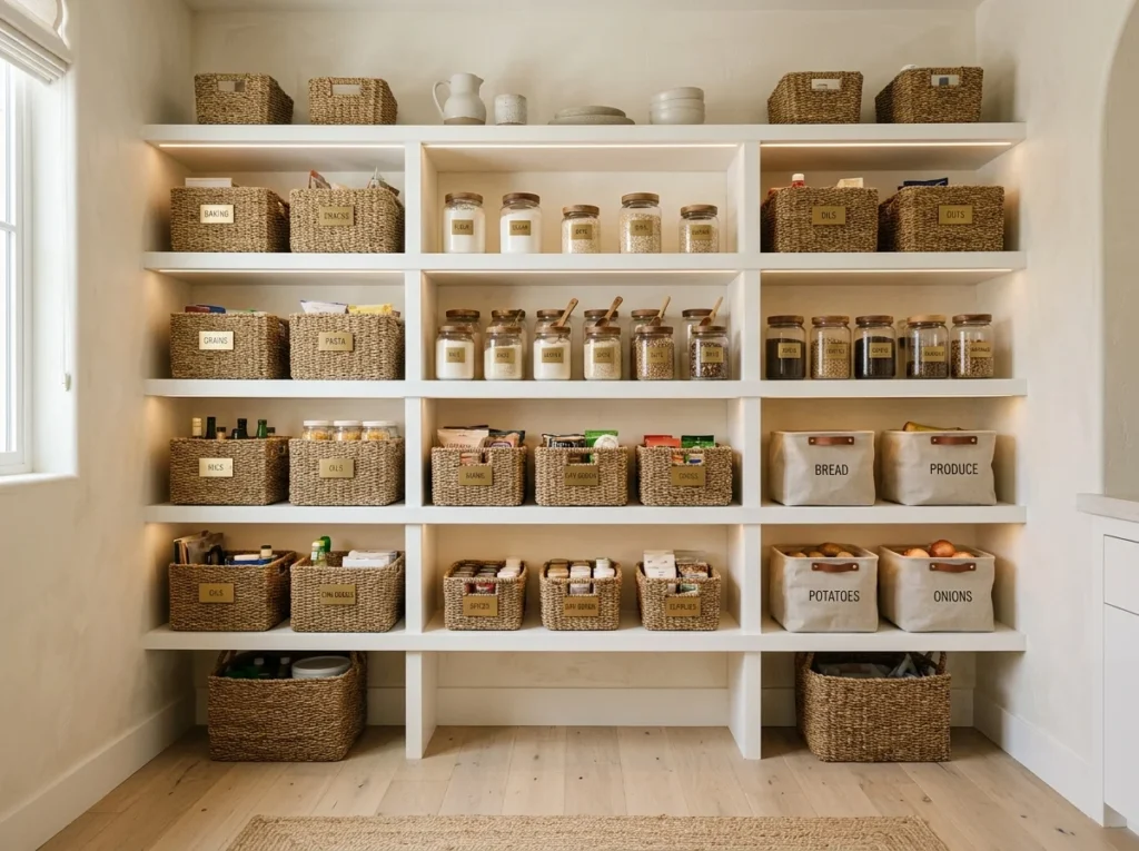Woven Basket Shelves