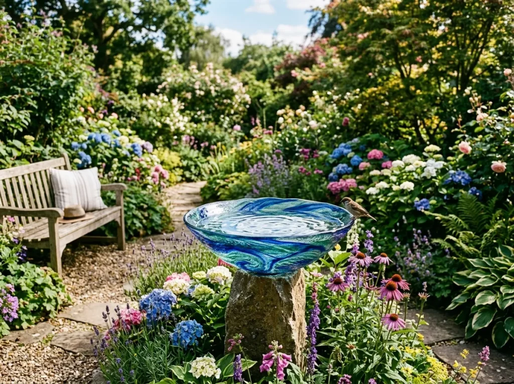 Glass Bird Baths