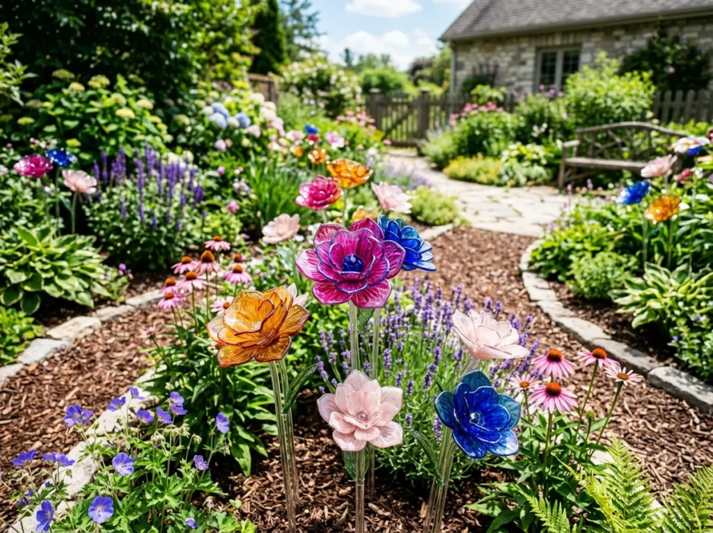 Glass Flower Sculptures