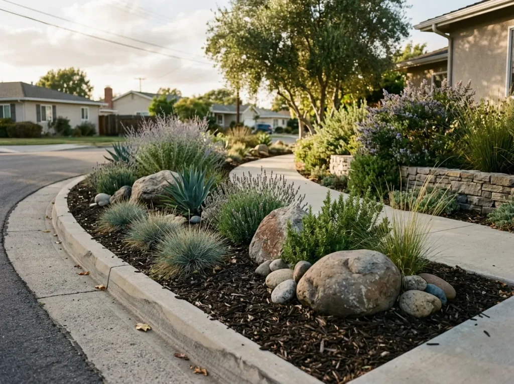 Mulch And Boulders