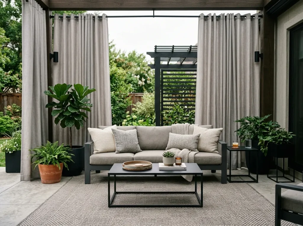 Neutral Privacy Curtains