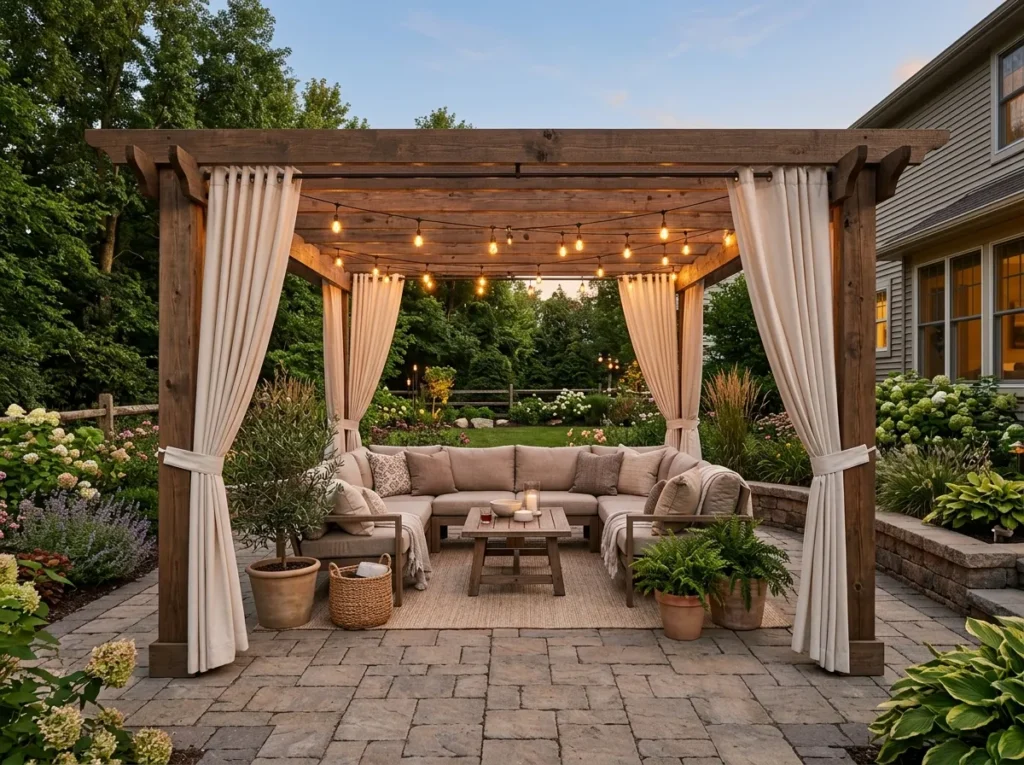 Pergola Corner Curtains