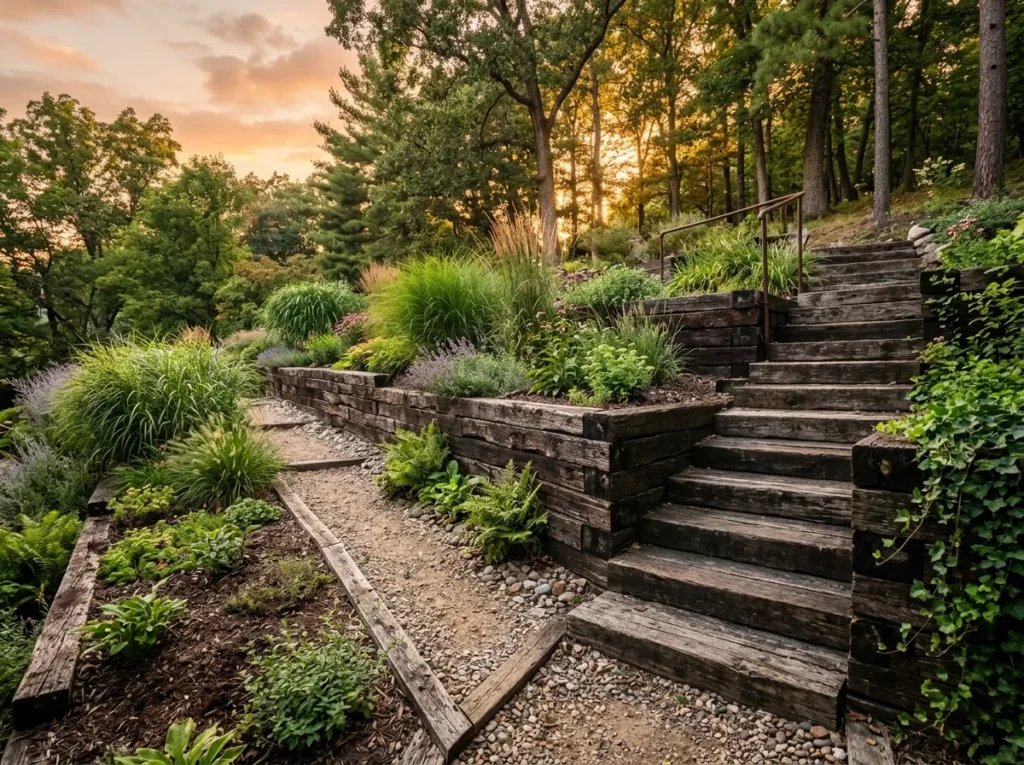 Railroad Tie Steps