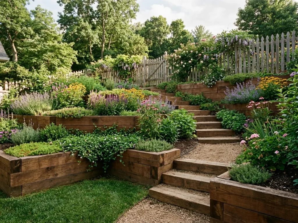 Terraced Backyard Steps