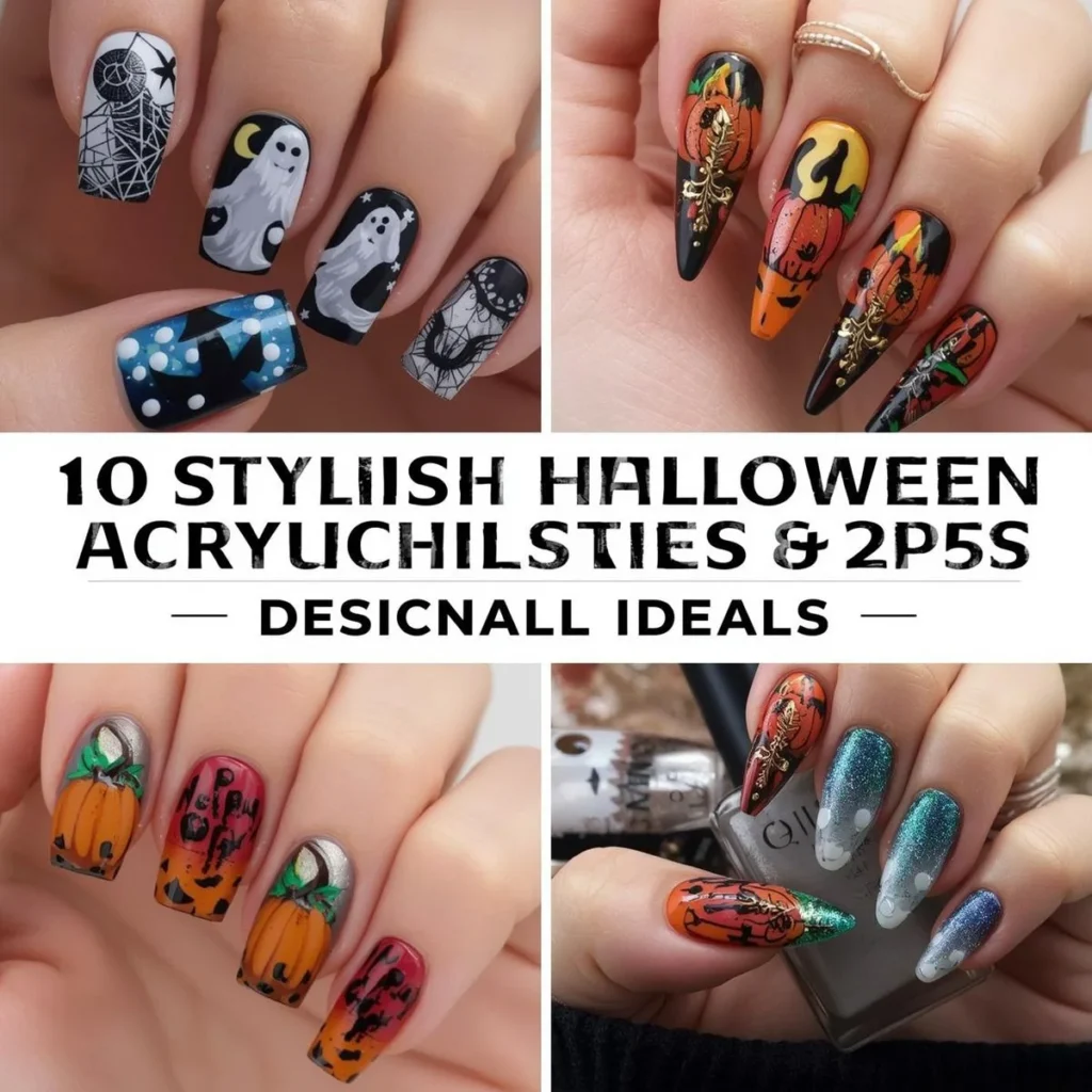 10 Stylish Halloween Acrylic Nail Designs 2025
