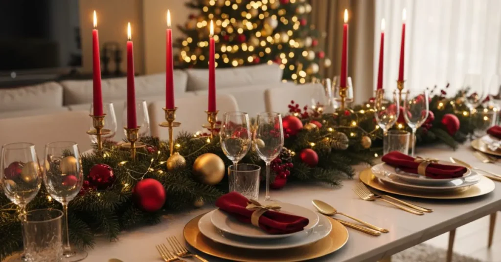 Christmas table decorations