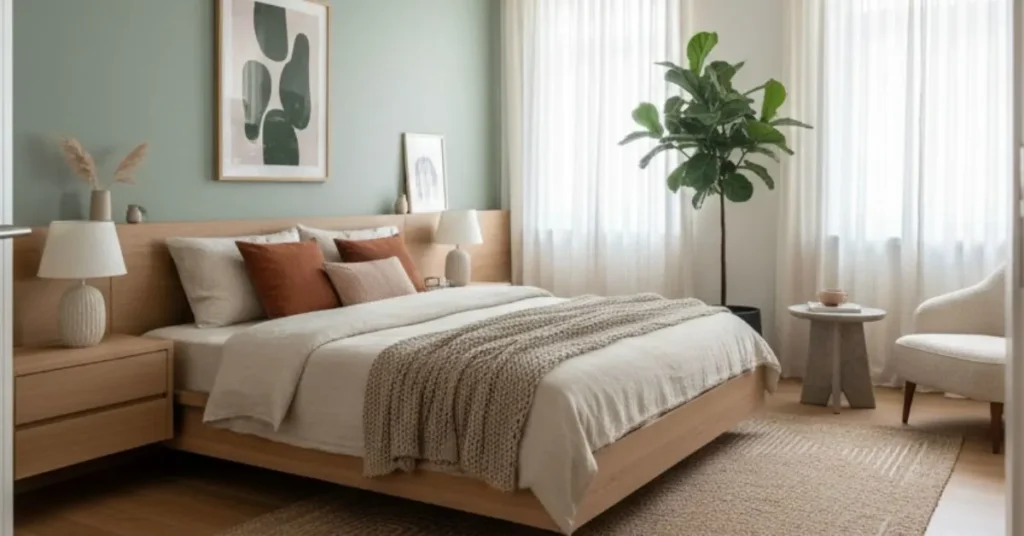 Cozy minimalist bedroom decor