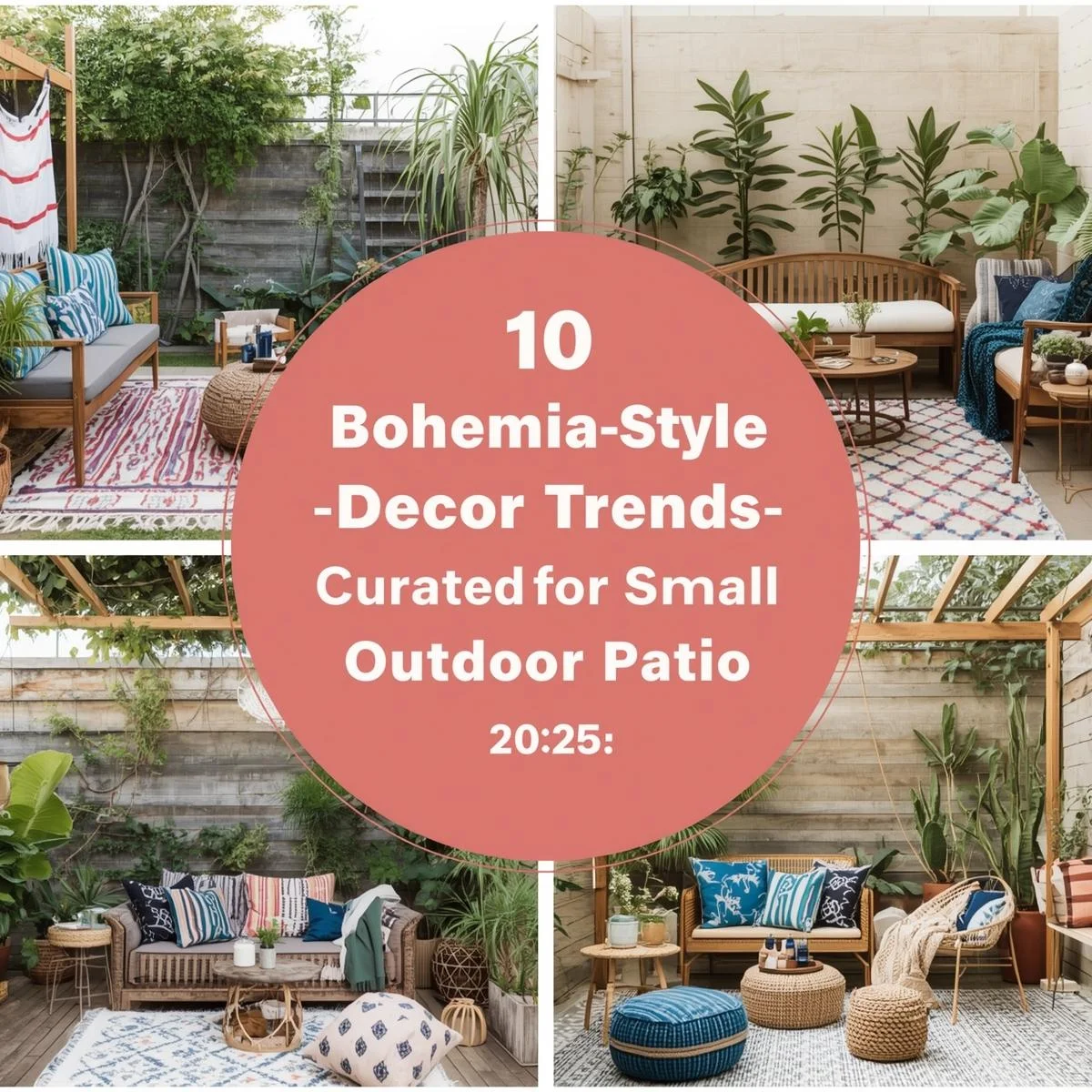Curated visual reference: Picture Idea: Top 10 Boho Patio Décor Trends For Small Spaces