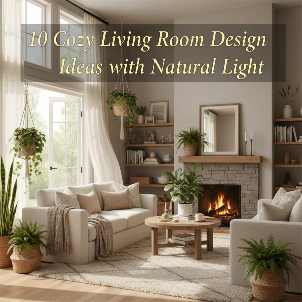 Cozy Living Room Design with Natural Light Ideas