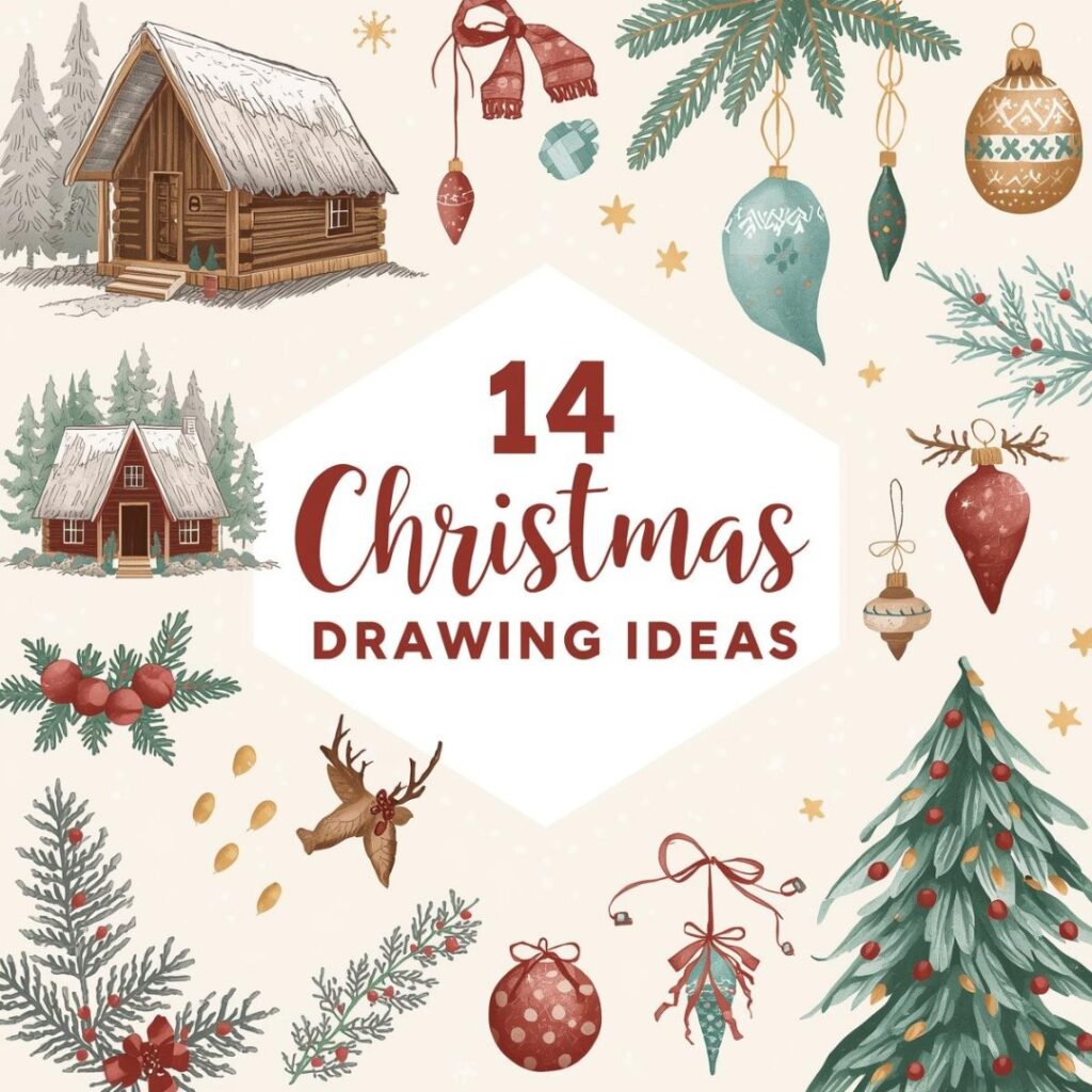 14 Rustic Christmas Drawing Ideas