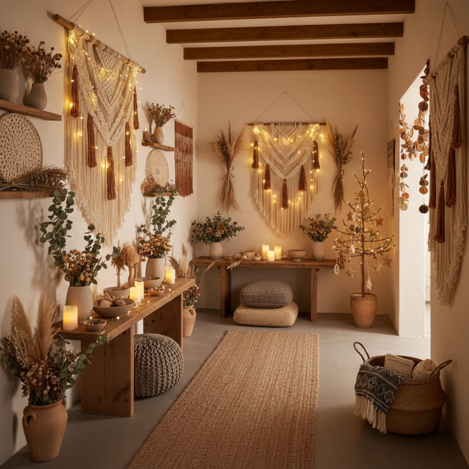 Top Bohemian Christmas Hallway Decor Ideas