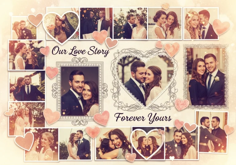 Personalized Photo Collage Valentine Aesthetic Valentine’s Day Wallpaper Aesthetic