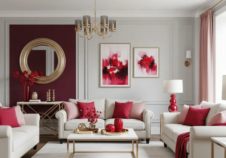 Create a Stunning Color Palette Romantic Valentines Day Living Room Decor