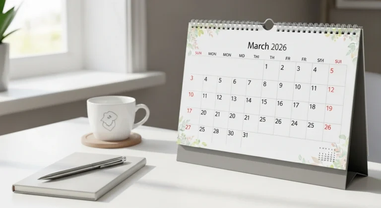 March 2026 Calendar Printable