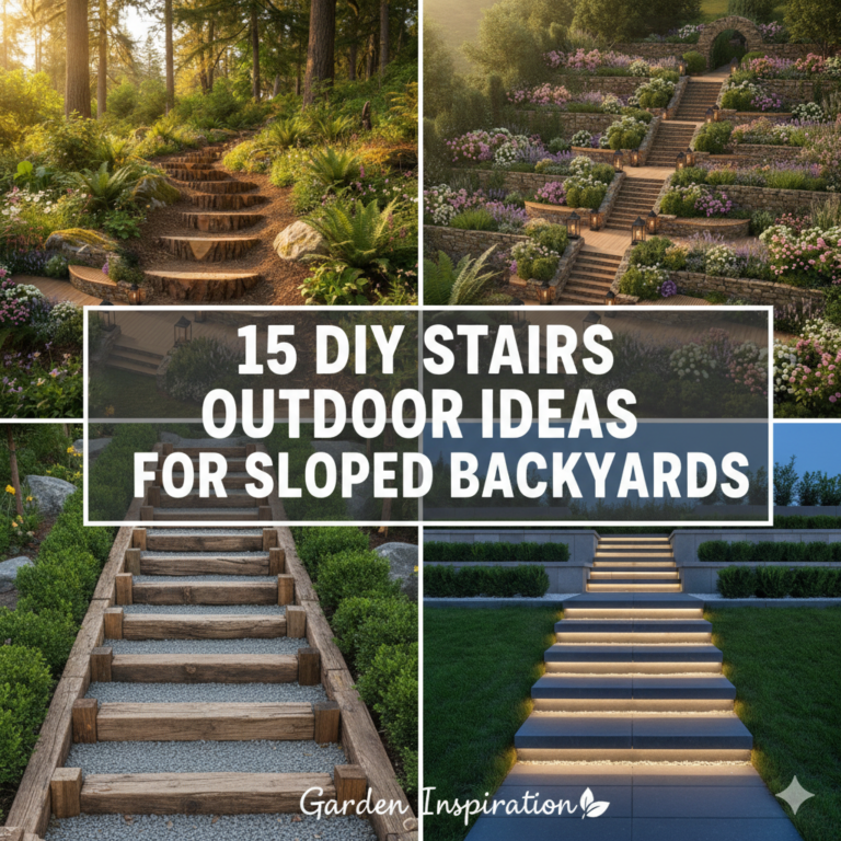 15 DIY Stairs Outdoor Ideas for Sloped Backyard Spaces