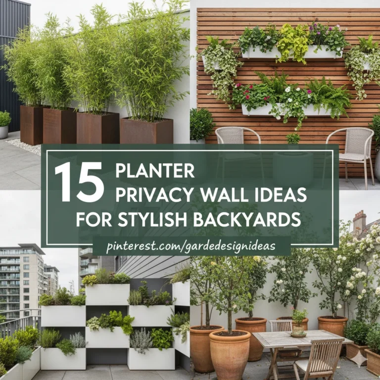 15 Planter Privacy Wall Ideas for Stylish Backyards