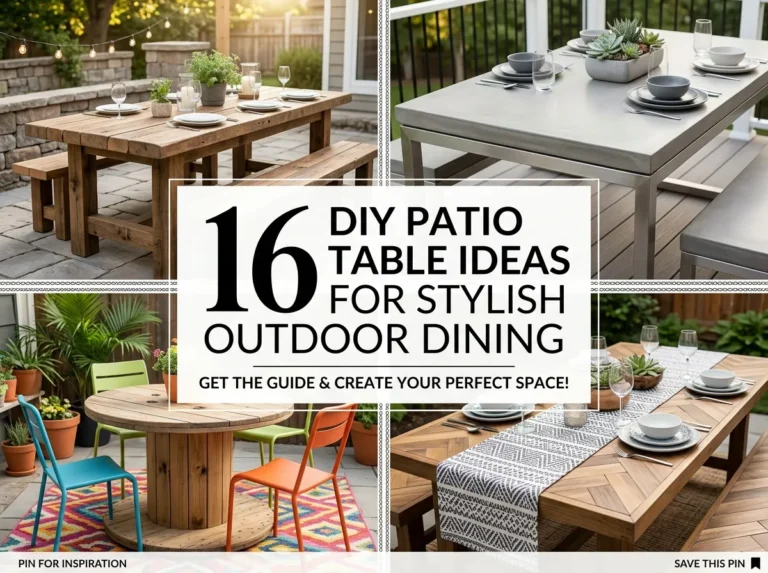 16 DIY Patio Table Ideas for Stylish Outdoor Dining