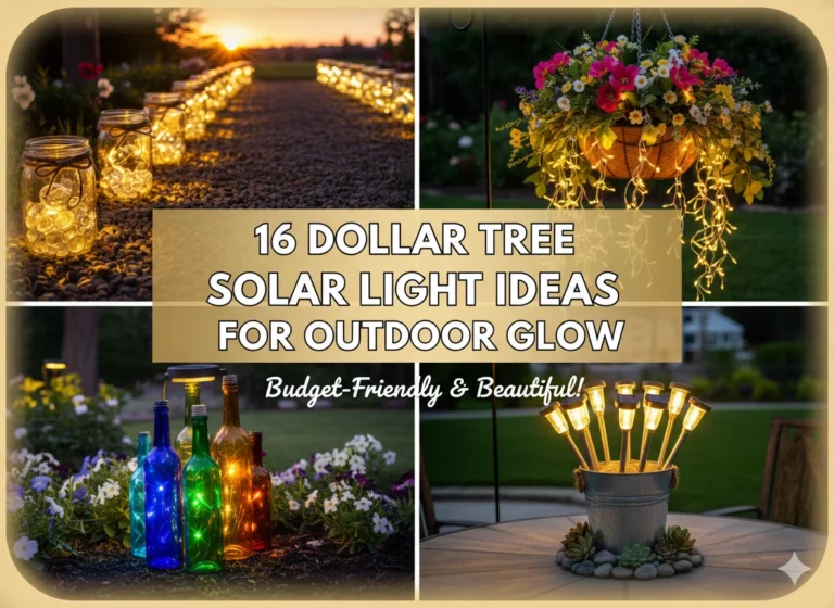 16 Dollar Tree Solar Light Ideas for Outdoor Glow