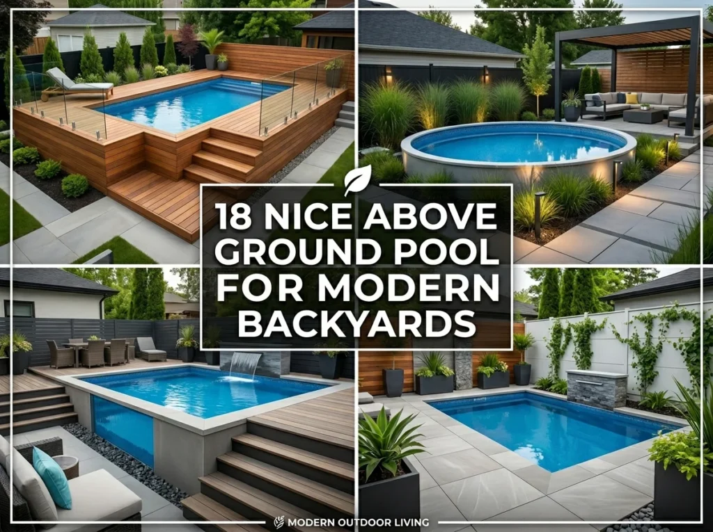 18 Nice Above Ground Pool Ideas for Modern Backyards